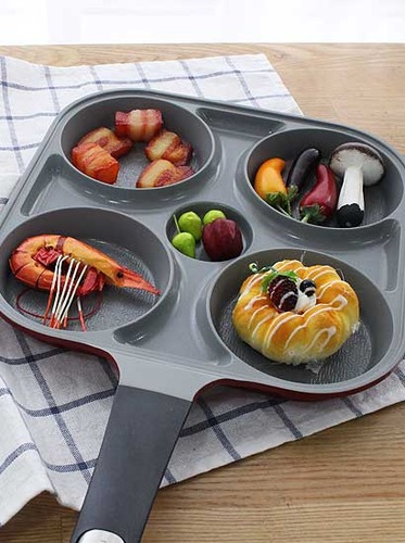 클레어 스팀 4구 후라이팬 (뚜껑포함)